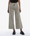 Kut From The Kloth Meg Fab Ab High Waist Raw Hem Ankle Wide Leg Jeans In Multi