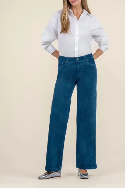 Kut From The Kloth High Rise Wide Leg Denim Jeans In Teal In Blue