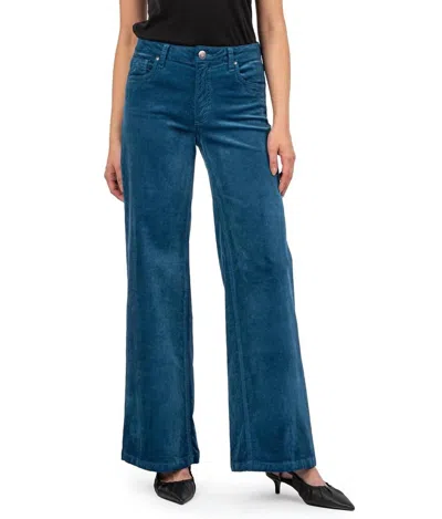 Kut From The Kloth High Rise Wide Leg Jean In Teal Blue