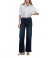 Kut From The Kloth High Rise Wide Leg Jeans In Fortitude With Euro Base Wash In Blue