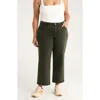 Kut From The Kloth High Waist Ankle Wide Leg Jeans In Green