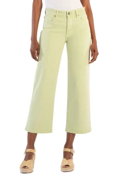 Kut From The Kloth High Waist Ankle Wide Leg Jeans In Olive