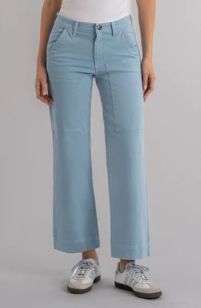 Kut From The Kloth High Waist Ankle Wide Leg Utility Pants In Blue