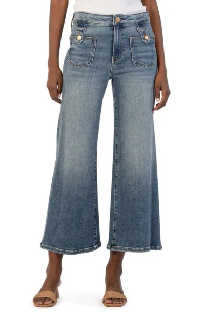 Kut From The Kloth High Waist Crop Wide Leg Jeans In Advised