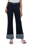 Kut From The Kloth High Waist Cuffed Wide Leg Jeans In Distinguished
