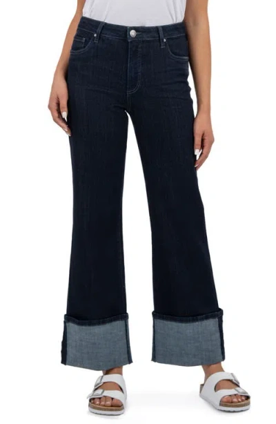KUT FROM THE KLOTH KUT FROM THE KLOTH HIGH WAIST CUFFED WIDE LEG JEANS