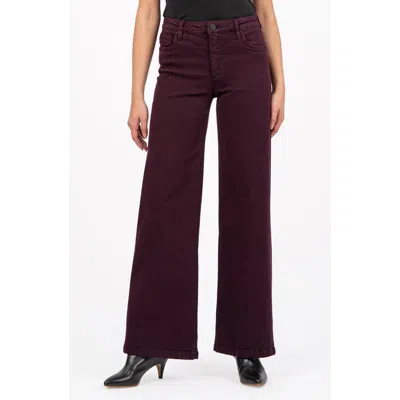 Kut From The Kloth High Waist Wide Leg Jeans In Eggplant