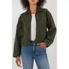 Kut From The Kloth Hudson Zip-up Cotton Twill Jacket In Green