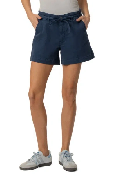 Kut From The Kloth Jane Drawstring High Waist Twill Shorts In Blue