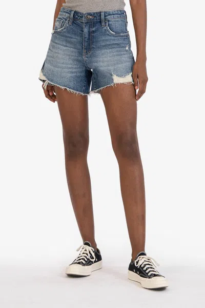 Kut From The Kloth Jane High Rise Long Short In Companion Wash In Multi