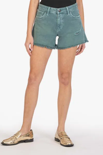 Kut From The Kloth Jane High Rise Long Short In Turquoise In Blue