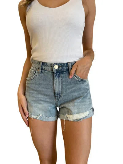 Kut From The Kloth Jane High Rise Rolled Hem Short In Blue