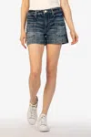 Kut From The Kloth Jane High Waist Denim Shorts In Blue