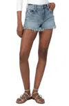 Kut From The Kloth Jane Distressed High Waist Fray Hem Cutoff Denim Shorts In Multi