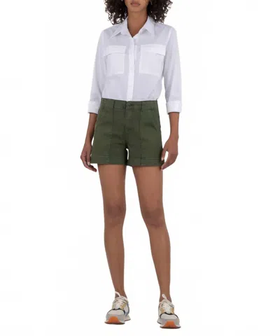 KUT FROM THE KLOTH JANE HIGH RISE SHORTS IN OLIVE