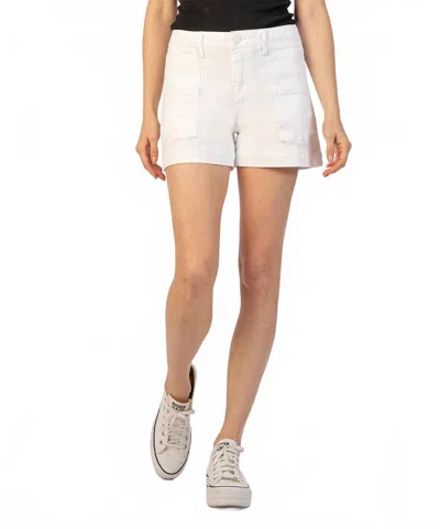 Kut From The Kloth Jane High Rise Shorts In Optic White