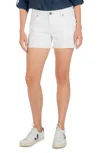 KUT FROM THE KLOTH JANE HIGH RISE SHORTS IN OPTIC WHITE