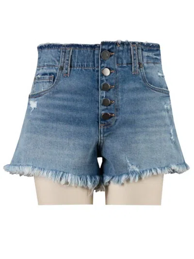 Kut From The Kloth Jane High Rise With Button Fly Short In Medium Wash In Blue