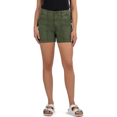 Kut From The Kloth Jane High Waist Denim Shorts In Olive