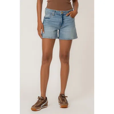 Kut From The Kloth Jane High Waist Denim Shorts In Peaceful W/med