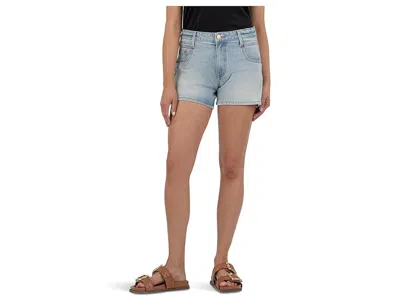 Kut From The Kloth Jane High-rise Shorts With Inset Front Pockets In Blue