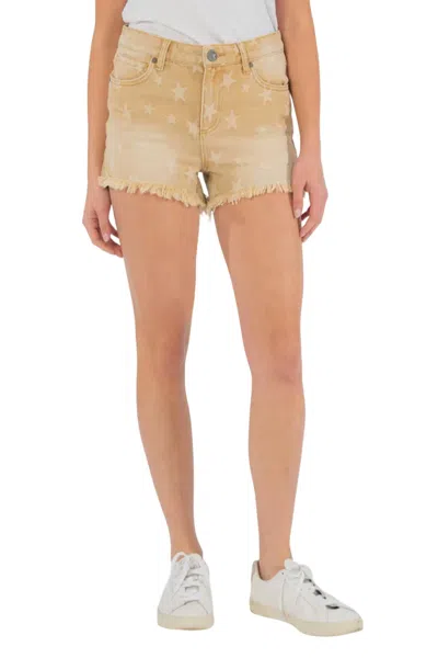 Kut From The Kloth Jane Stars Shorts In Khaki In Beige