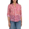 Kut From The Kloth Jasmine Chiffon Button-up Shirt In Linares Rose Pink