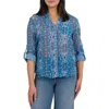 Kut From The Kloth Jasmine Chiffon Button-up Shirt In Blue