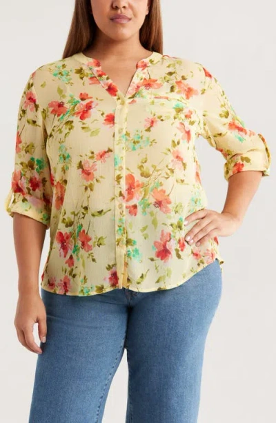 Kut From The Kloth Jasmine Roll Sleeve Top
