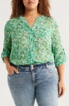 Kut From The Kloth Jasmine Roll Sleeve Top