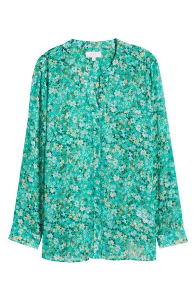 Kut From The Kloth Jasmine Roll Sleeve Top In Green