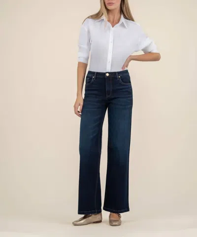 Kut From The Kloth Jean High Rise Wide Leg Long In Fortitude In Multi