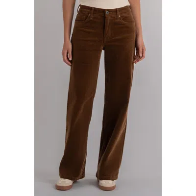 Kut From The Kloth Jean Mid Rise Wide Corduroy Pants In Brown