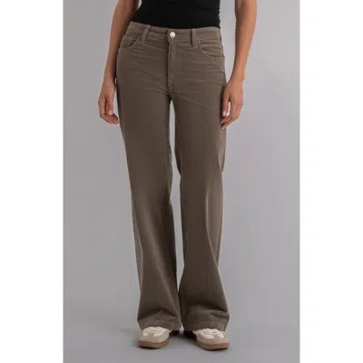 Kut From The Kloth Jean Mid Rise Wide Corduroy Pants In Green