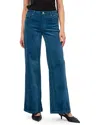 Kut From The Kloth Velvet High Rise Wide Flare Pant In Teal In Blue