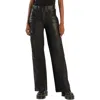 Kut From The Kloth Jodi Fab Ab Coated High Waist Wide Leg Cargo Jeans In Black