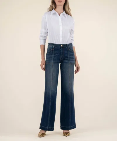 KUT FROM THE KLOTH JODI HIGH RISE WIDE LEG JEAN IN ENERGY WASH