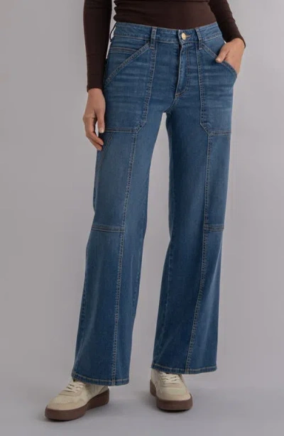 Kut From The Kloth Jodi High Waist Relaxed Straight Leg Utility Jeans In Blue