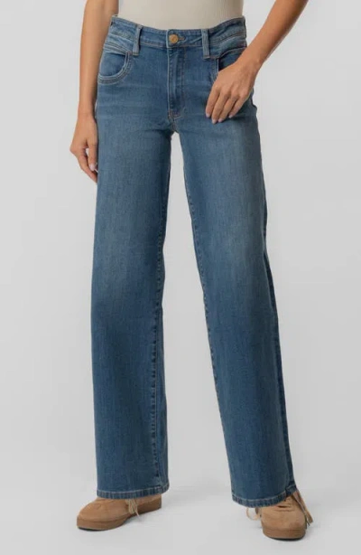 Kut From The Kloth Charlotte High Rise Straight Leg Jean In Medium Wash In Blue