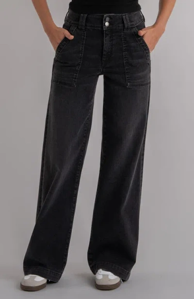 Kut From The Kloth Jodi High Waist Straight Leg Utility Jeans In Black