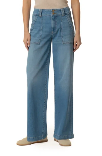 Kut From The Kloth Jodi High Waist Wide Leg Utility Jeans In Blue