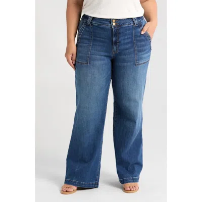 Kut From The Kloth Jodi High Waist Wide Leg Utility Jeans In Fairness