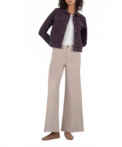 Kut From The Kloth Josalyn Trucker Jacket In Eggplant In Burgundy