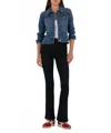 Kut From The Kloth Julia Crop Denim Jacket In Dark Stone In Blue