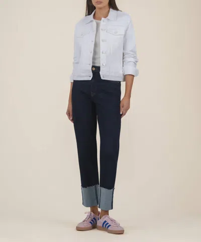 Kut From The Kloth Julia Jean Jacket In Optic White
