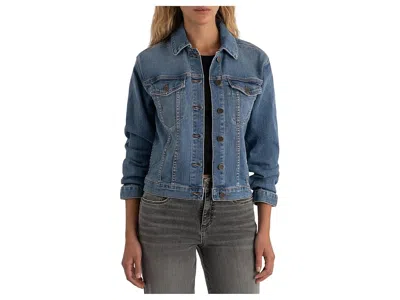 Kut From The Kloth Juliet Basic Jacket Women's Coat Dearly: Lg In Blue