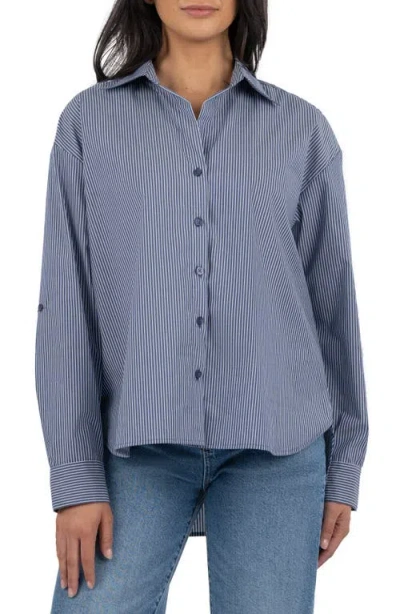 Kut From The Kloth Kaiya Boyfriend Shirt In Blue/white