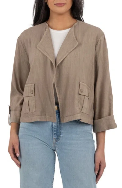 Kut From The Kloth Karie Open Front Linen Blend Jacket