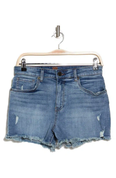 Kut From The Kloth Kat Super High Waist Cutoff Denim Shorts In Campanula