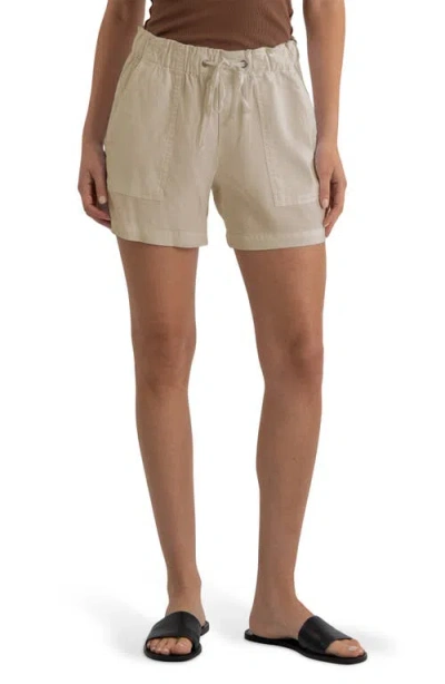 Kut From The Kloth Katana Drawstring Linen Blend Shorts In Black